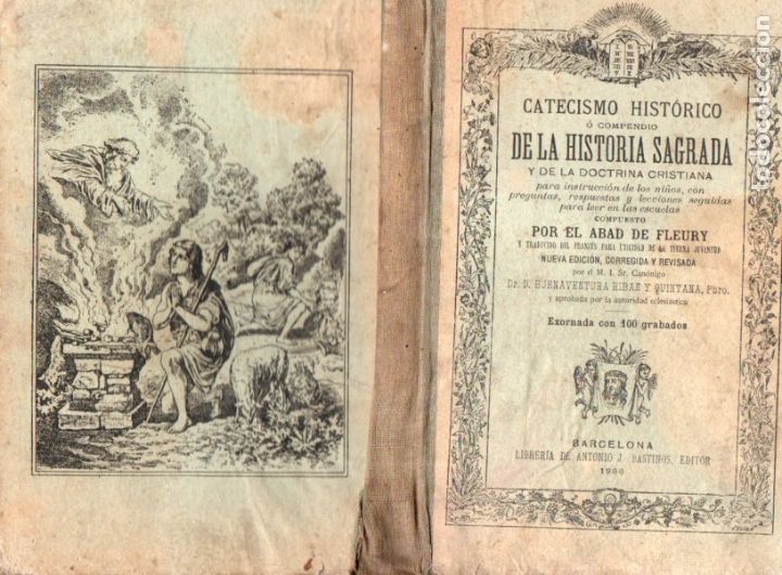 Second hand books: FLEURY : CATECISMO HIST&Oacute;RICO COMPENDIA DE LA HISTORIA SAGRADA (BASTINOS, 1900)