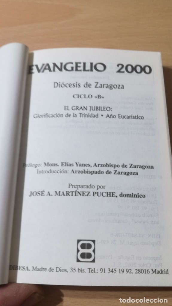 Libros de segunda mano: EVANGELIO 2000 - DIOCESIS DE ZARAGOZA 	 / 	E501 - Foto 3