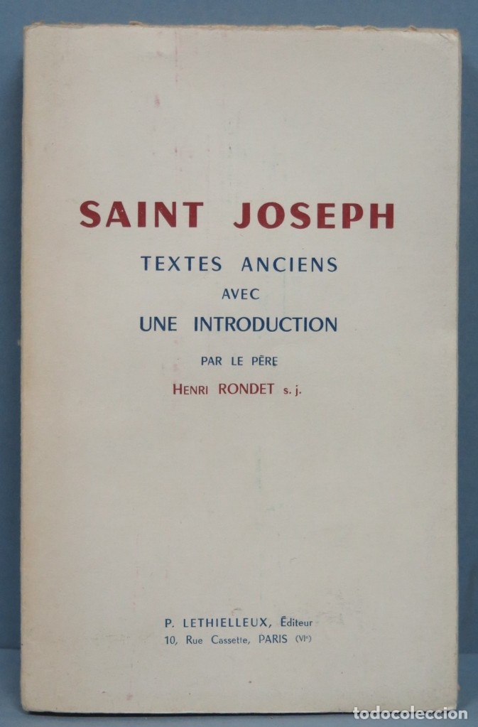 Libros de segunda mano: SAINT JOSEPH. TEXTES ANCIENS - Foto 1