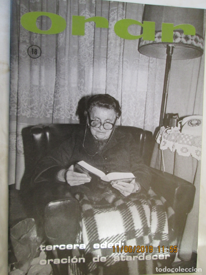 Libri di seconda mano: ORAR  REVISTA N&ordm; 18 TERCERA EDAD: ORACI&Oacute;N DE ATARDECER.EDT.MONTE CARMELO 1984