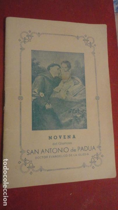 Libros de segunda mano: NOVENA.SAN ANTONIO DE PADUA.SEVILLA 1952