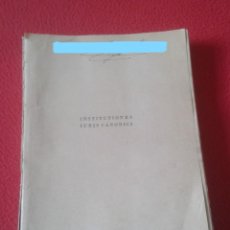 Libros de segunda mano: LIBRO INSTITUCIONES IURIS CANONICI VOL. II EDUARDUS F. REGATILLO EDITORIAL SAL TERRAE 1956 LATIN ?. Lote 185898032