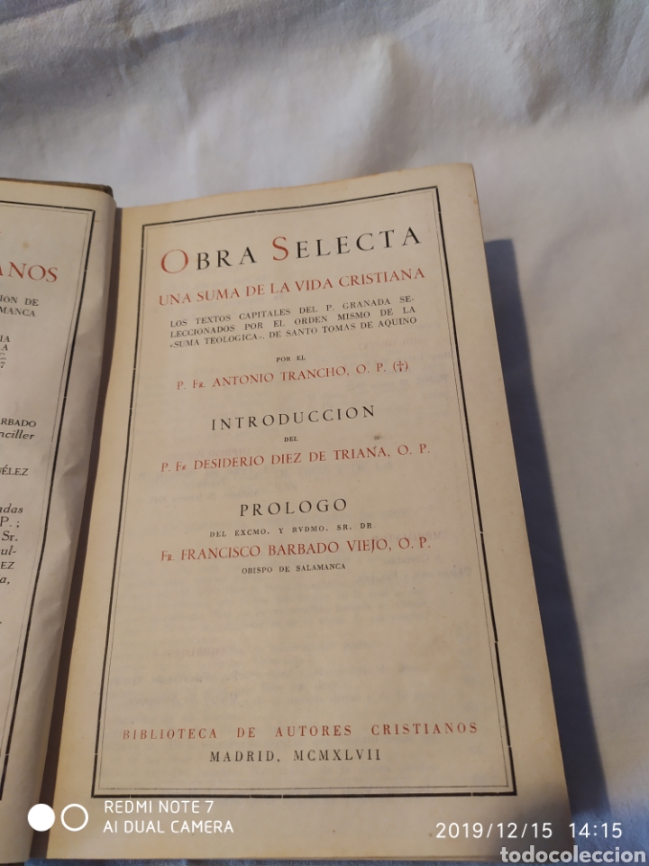 Libros de segunda mano: FRAY LUIS DE GRANADA, OBRA SELECTA, 1947, VER - Foto 5
