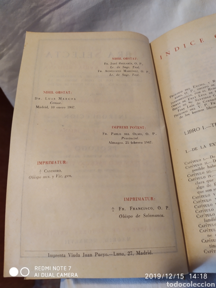 Libros de segunda mano: FRAY LUIS DE GRANADA, OBRA SELECTA, 1947, VER - Foto 8