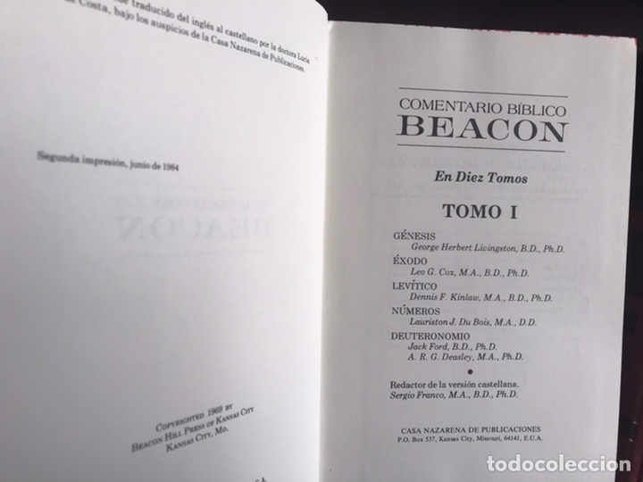 Libros de segunda mano: Comentario b&iacute;blico. Beacon. Tres tomos - Foto 3