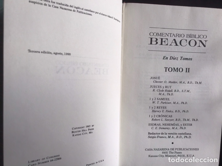 Libros de segunda mano: Comentario b&iacute;blico. Beacon. Tres tomos - Foto 4