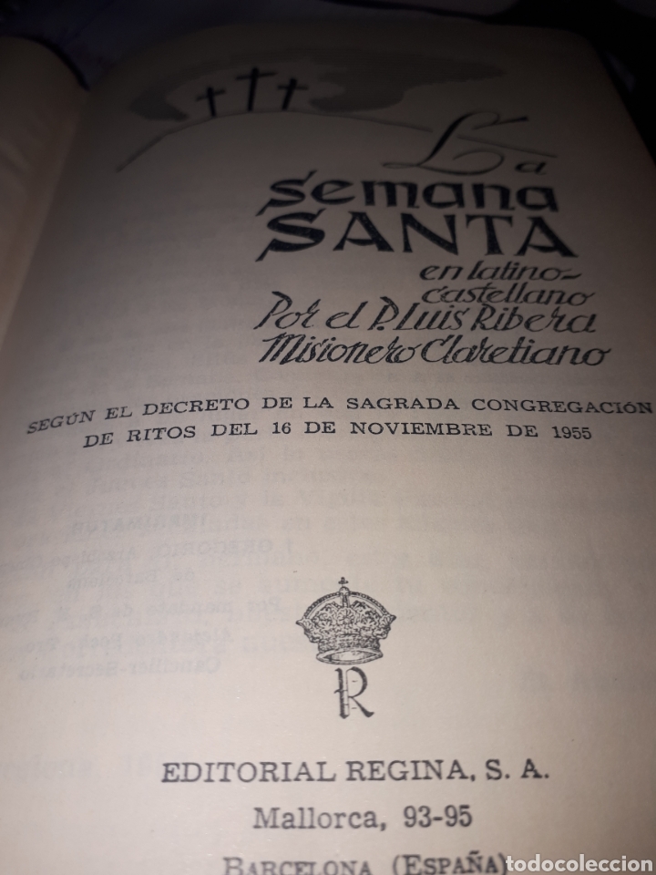 Libros de segunda mano: LA SEMANA SANTA EN LATINO-CASTELLANO POR EL PADRE LUIS RIBERA