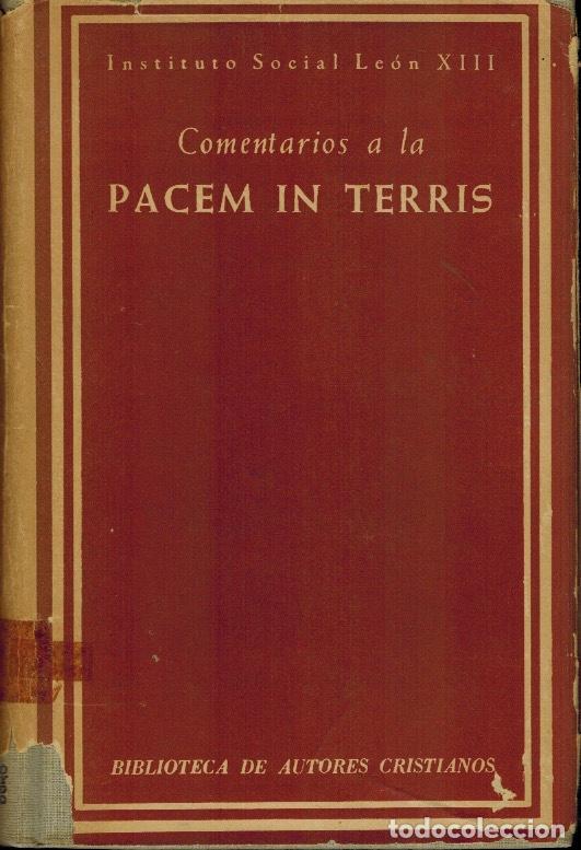 Libros de segunda mano: COMENTARIOS A LA PACEM IN TERRIS - Foto 1