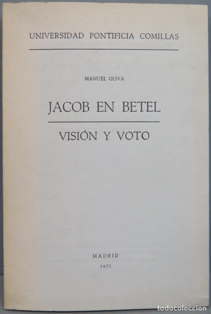 Libri di seconda mano: JACON EN BETTEL. VISION Y VOTO. MANUEL OLIVA