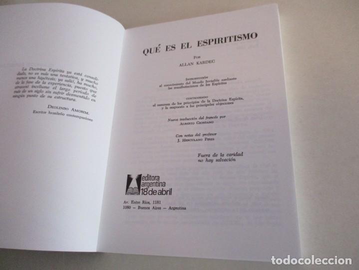 Libros de segunda mano: Qu&eacute; es el Espiritismo . ALLAN KARDEC. - Foto 2