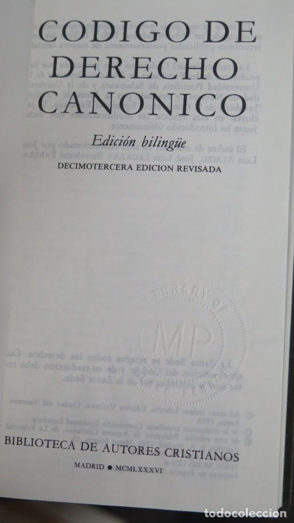 Libros de segunda mano: 1986.- C&Oacute;DIGO DE DERECHO CANONICO. B.A.C - Foto 2