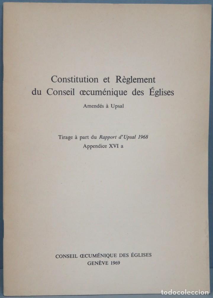 Gebrauchte B&uuml;cher: CONSTITUTION ET REGLAMENT DU CONSEIL OECUMENIQUE DES EGLISES