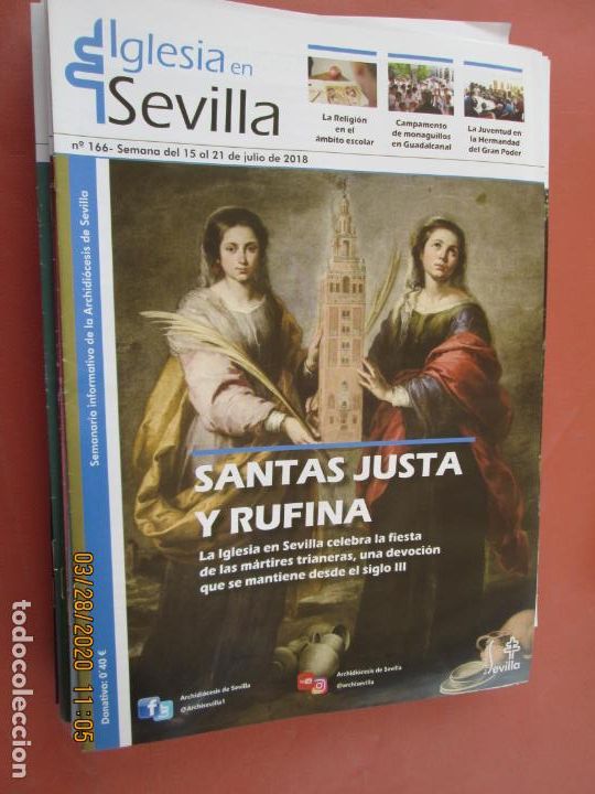 Libros de segunda mano: IGLESIA EN SEVILLA SEMANARIO SEVILLA N&ordm; 166 JULIO 2018 - SANTAS JUSTA Y RUFINA