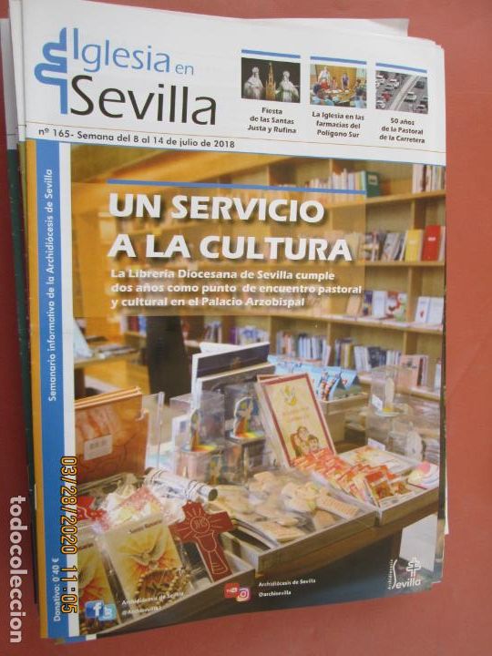 Libros de segunda mano: IGLESIA EN SEVILLA  SEMANARIO SEVILLA N&ordm; 165 - JULIO 2018 - UN SERVICIO A LA CULTURA