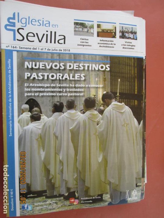 Libros de segunda mano: IGLESIA EN SEVILLA  SEMANARIO SEVILLA N&ordm; 164 - JULIO 2018 NUEVOS DESTINOS PASTORALES