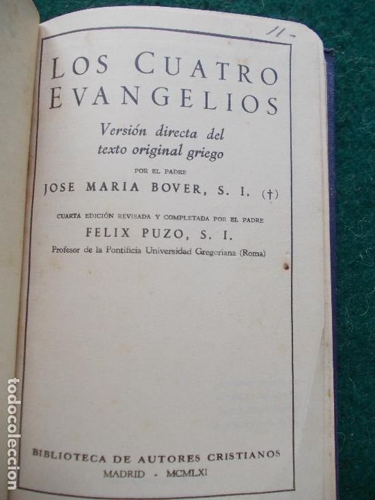 Libros de segunda mano: Loa cuatro evangelios 1961 - Foto 1