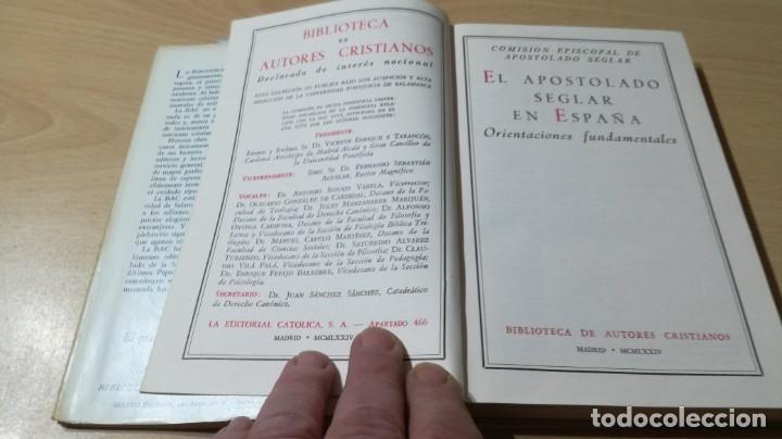 Libros de segunda mano: EL APOSTOLADO SEGLAR EN ESPA&Ntilde;A - COMISION EPISCOPAL - BAC	 /   	&Oacute;-301 - Foto 8
