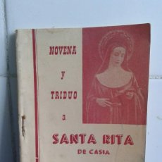 Libros de segunda mano: NOVENA Y TRIDUO A SANTA RITA DE CASIA, MONACHIL GRANADA 1960. Lote 201563331