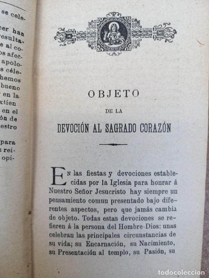 Libros de segunda mano: LIBRO RELIGIOSO EL DEVOTO DEL SAGRADO CORAZ&Oacute;N DE JES&Uacute;S 1895 - Foto 4