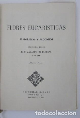 Libros de segunda mano: Flores Eucaristicas - Zacar&iacute;as de Llorens - Foto 2
