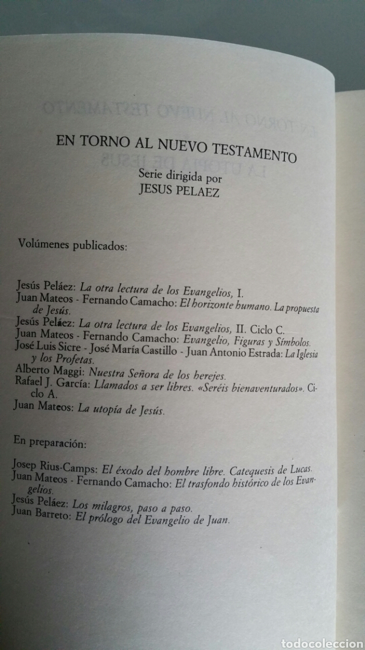 Libros de segunda mano: La utop&iacute;a de Jes&uacute;s. Juan Mateos, ediciones el almendro, 1990. - Foto 4