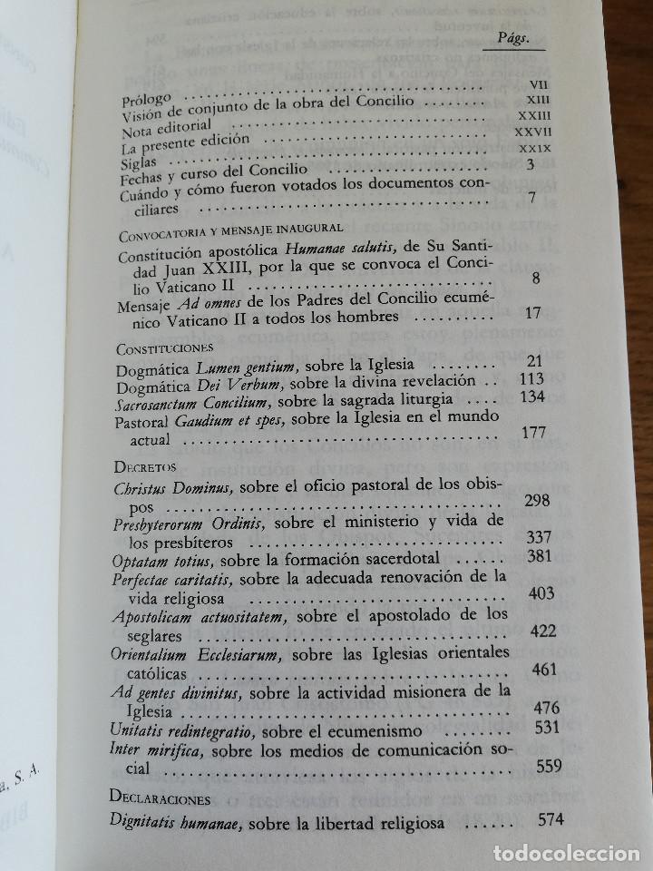 Libros de segunda mano: DOCUMENTOS DEL VATICANO II. CONSTITUCIONES, DECRETOS. DECLARACIONES (BAC) - Foto 2