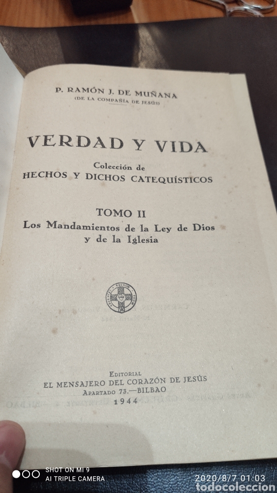 Libros de segunda mano: VERDAD Y VIDA, POR RAMÓN J. DE MAÑANA, TOMÓ II, 1944 - Foto 3 - 213828972