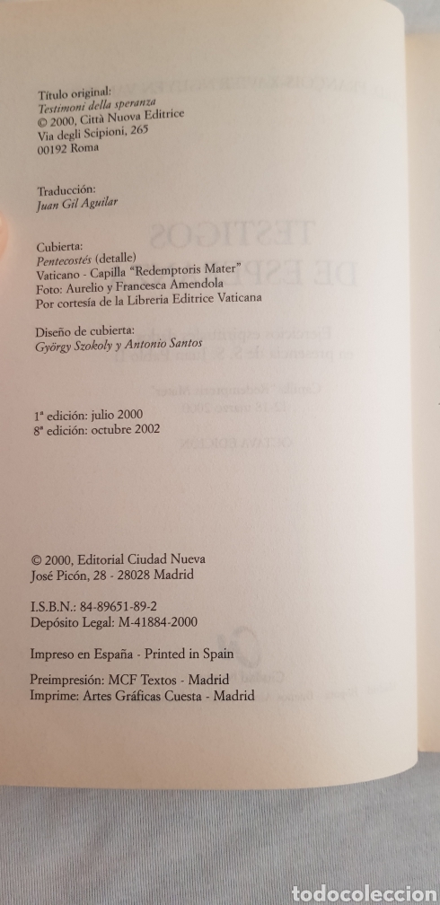 Libros de segunda mano: Libro TESTIGOS DE ESPERANZA. Editorial Ciudad Nueva - Foto 6