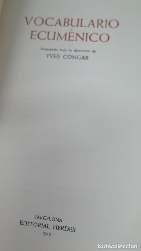 Libros de segunda mano: VOCABULARIO ECUMENICO. CONGAR - Foto 2