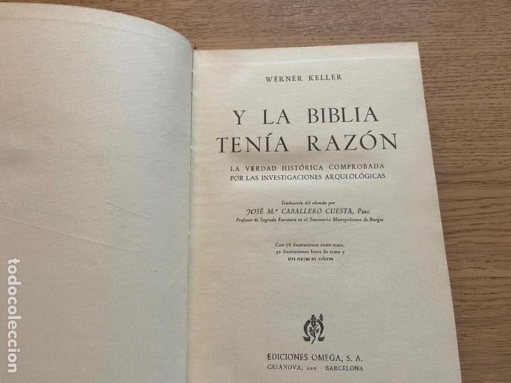 y la biblia tenia razon - werner keller - 1959 - Comprar Libros de