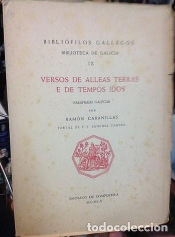 Libros de segunda mano: VERSOS DE ALLEAS TERRAS E DE TEMPOS IDOS