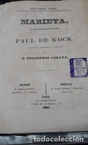 Libros de segunda mano: MARIETA. PAUL DE KOCK. - Foto 3