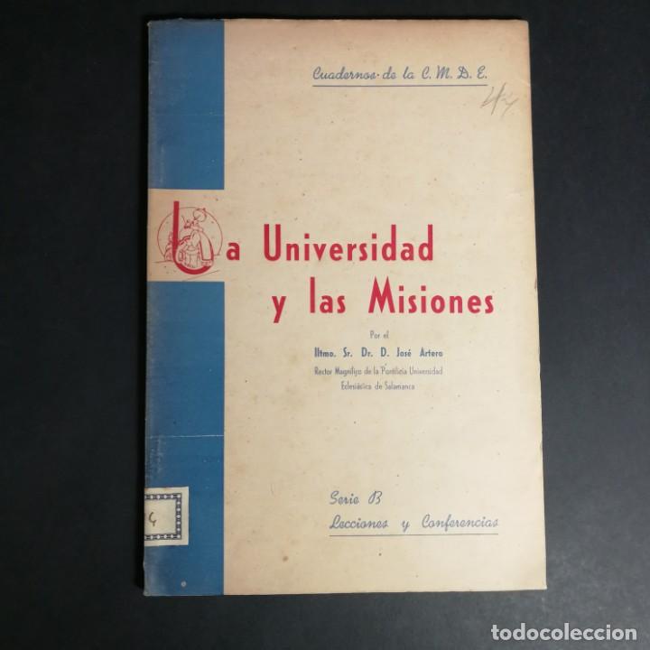 Libros de segunda mano: La universidad y las Misiones Cuadernos de la C. M. D. E. - Religi&oacute;n Iglesia