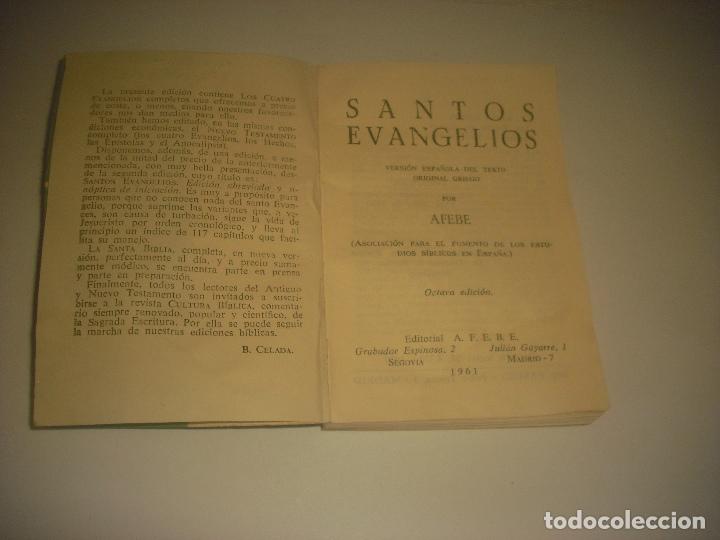 Libros de segunda mano: EVANGELIOS. . ED. AFEBE 1961. - Foto 2