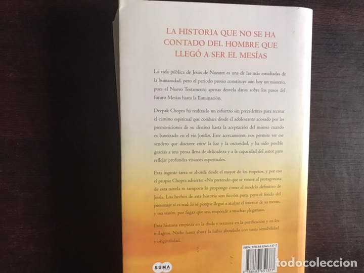 Libros de segunda mano: Jes&uacute;s una historia de iluminaci&oacute;n. Deepak Chopra - Foto 2
