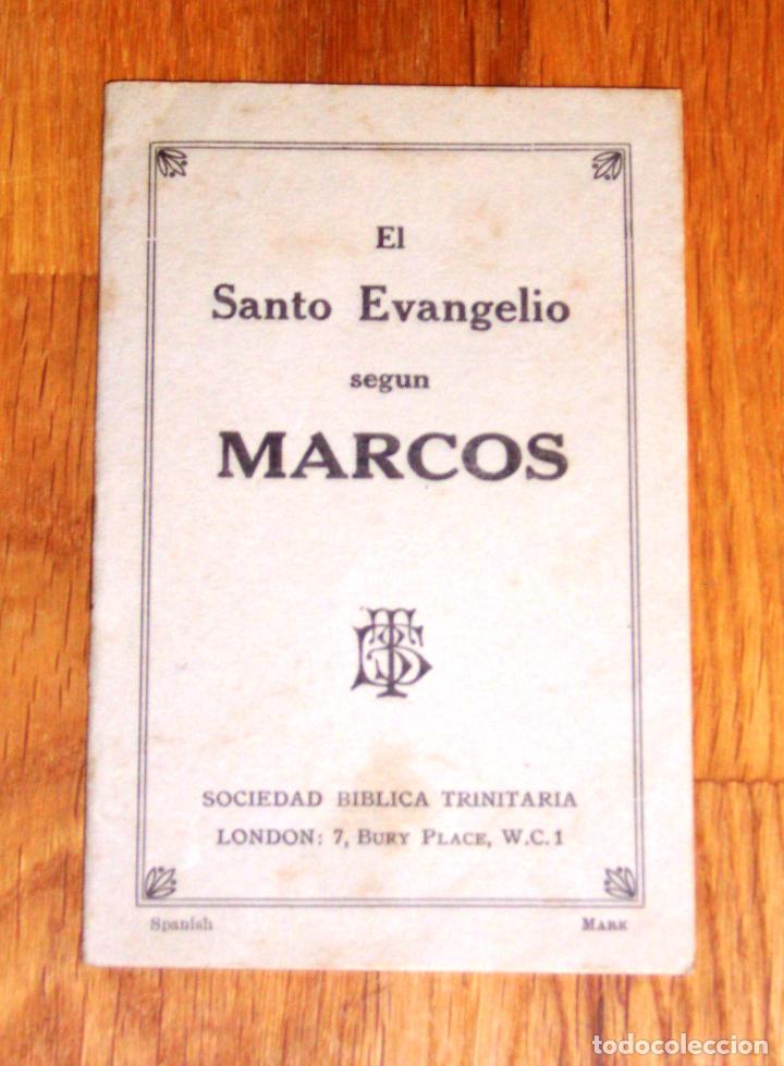 Libros de segunda mano: EL SANTO EVANGELIO SEG&Uacute;N MARCOS. - Londres : Sociedad B&iacute;blica Trinitaria