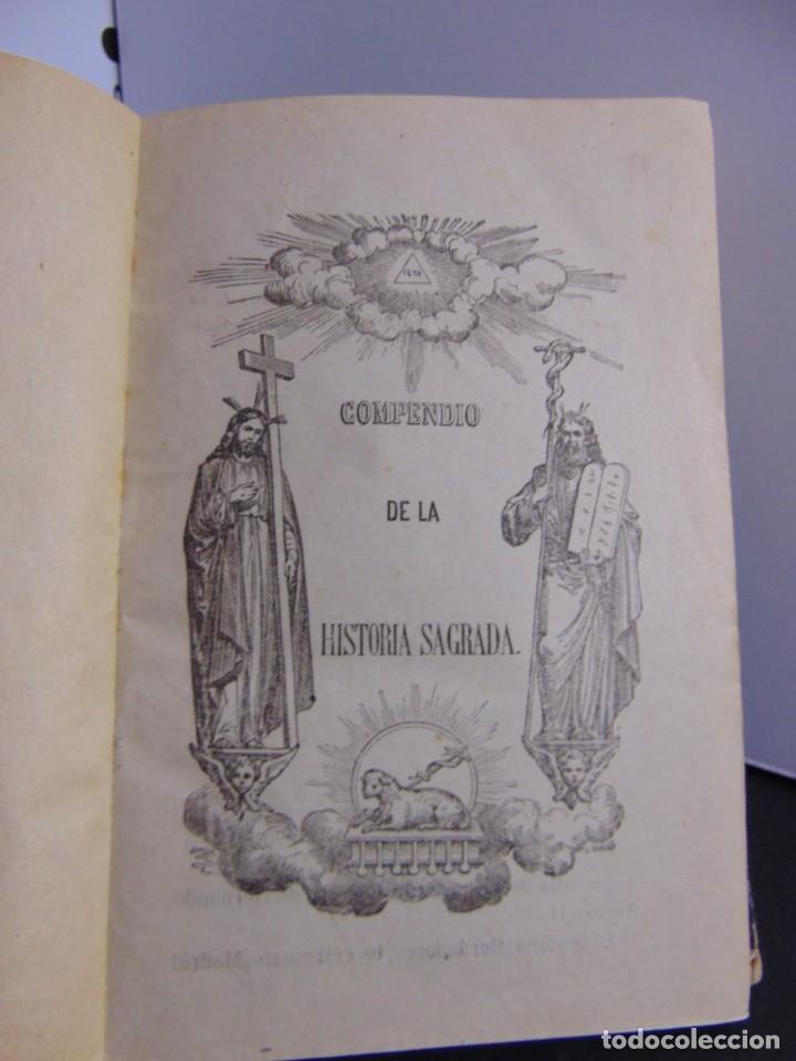 Libros de segunda mano: LIBRO COMPENDIO DE LA HISTORIA SAGRADA A&Ntilde;O 1918 - Foto 2