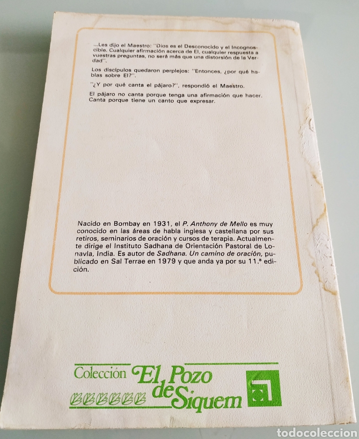Libros de segunda mano: El canto del p&aacute;jaro Anthony de mello - Foto 2