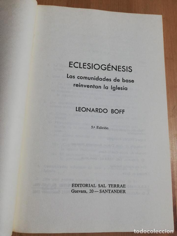Libros de segunda mano: ECLESIOG&Eacute;NESIS. LAS COMUNIDADES DE BASE REINVENTAN LA IGLESIA (LEONARDO BOFF) - Foto 3