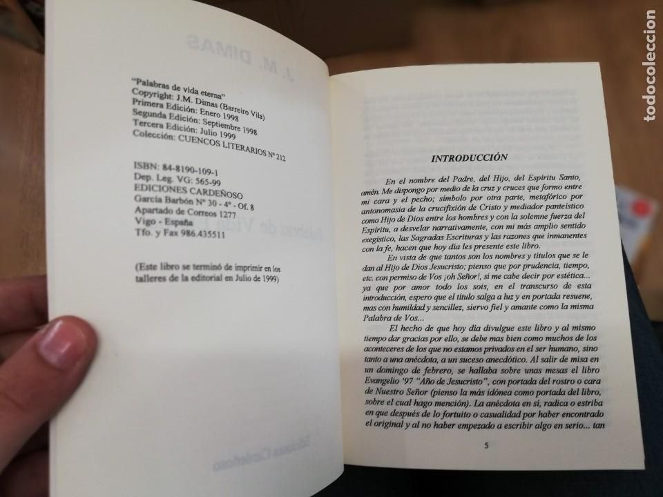 Libros de segunda mano: PALABRAS DE VIDA ETERNA. J.M. DIMAS. 3&ordf; EDICI&Oacute;N - Foto 2