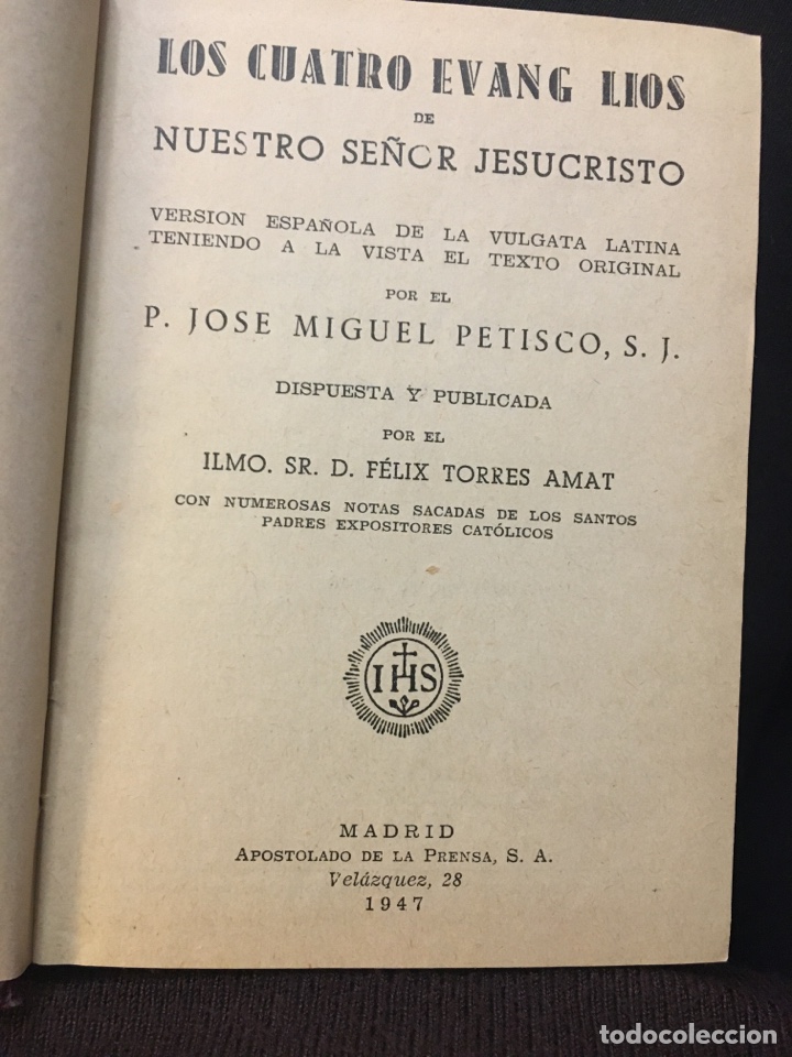 Libros de segunda mano: LOS CUATRO EVANGELIOS. 1947 - Foto 3