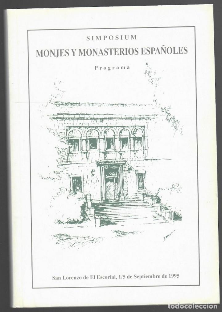 Libros de segunda mano: Simposium Monjes y Monasterios espa&ntilde;oles Programa &ndash; 1995 - Foto 1