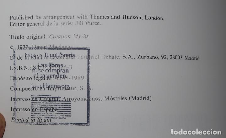 Libros de segunda mano: Mitos de la creaci&oacute;n - David MACLAGAN - Debate (1989) - Foto 2
