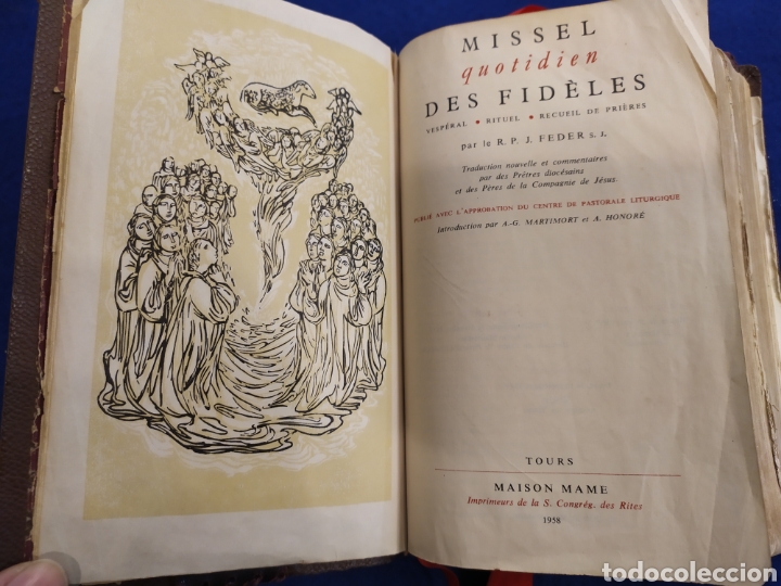 Libros de segunda mano: Missel quotidien des fideles. Misal en frances 1958