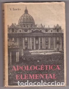 Libros de segunda mano: Apolog&eacute;tica elemental, V. Incio - Foto 1