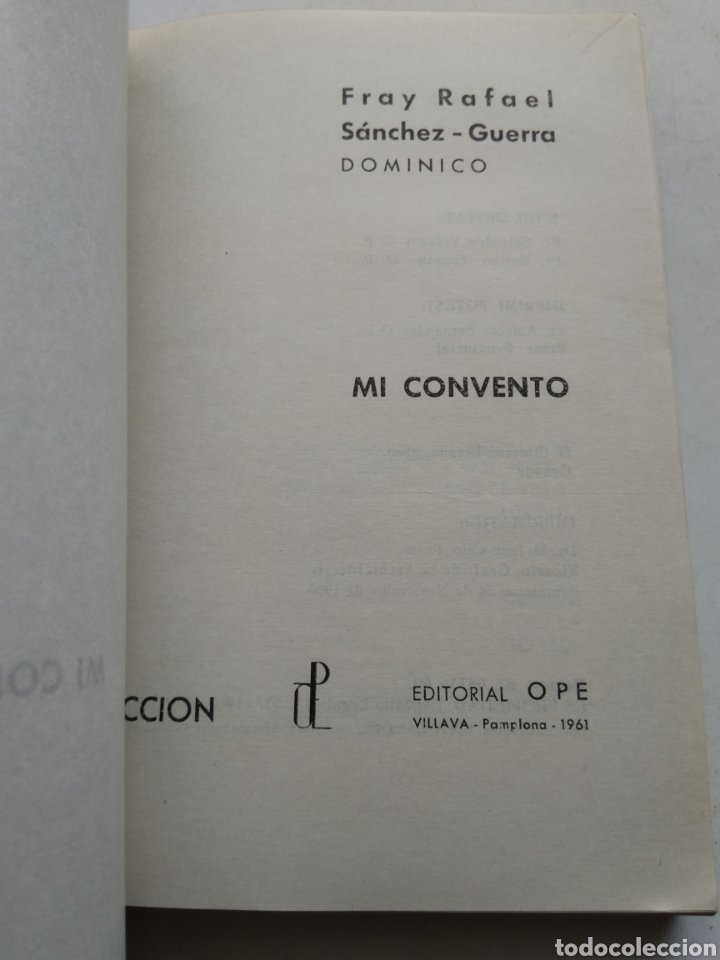 Libros de segunda mano: MI CONVENTO/RAFAEL S&Aacute;NCHEZ GUERRA - Foto 3