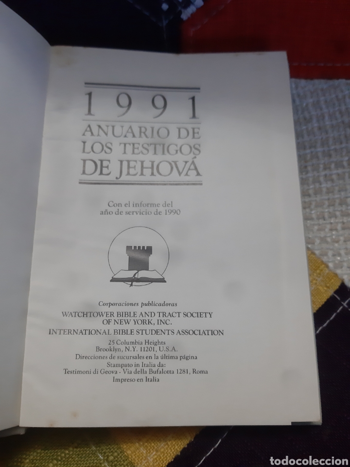 Libros de segunda mano: Libro Anuario de los Testigos de Jehov&aacute;. 1.991 - Foto 2