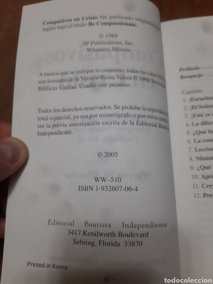 Libros de segunda mano: Libro Compasivos en Cristo, Lucas 1-13 - Foto 3