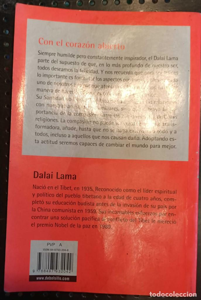 Libros de segunda mano: ❤️ Libro Con el coraz&oacute;n abierto. Dalai Lama, 2004 ❤️ - Foto 3