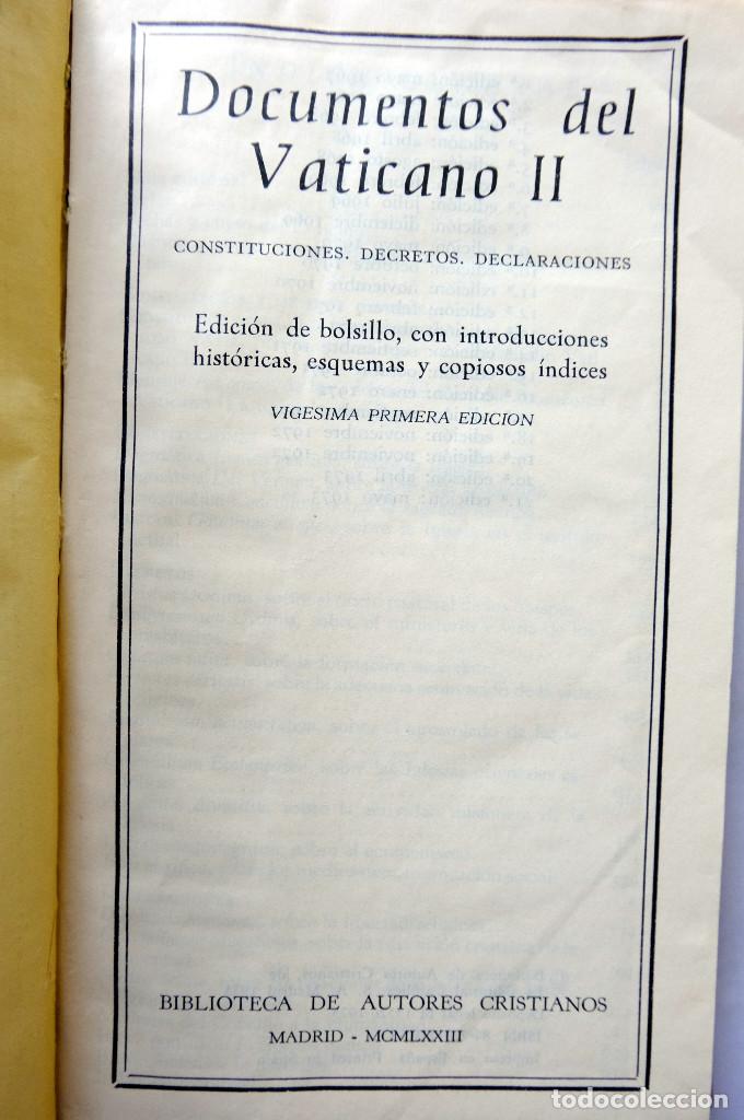 Libros de segunda mano: DOCUMENTOS DEL VATICANO II. - Foto 2